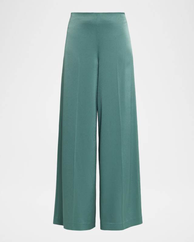Kai Wide-Leg Satin Pants